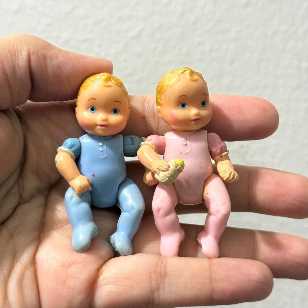 Fisher price Loving Family Twintime baby twins pink girl and blue boy